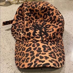 Cheetah print baseball hat